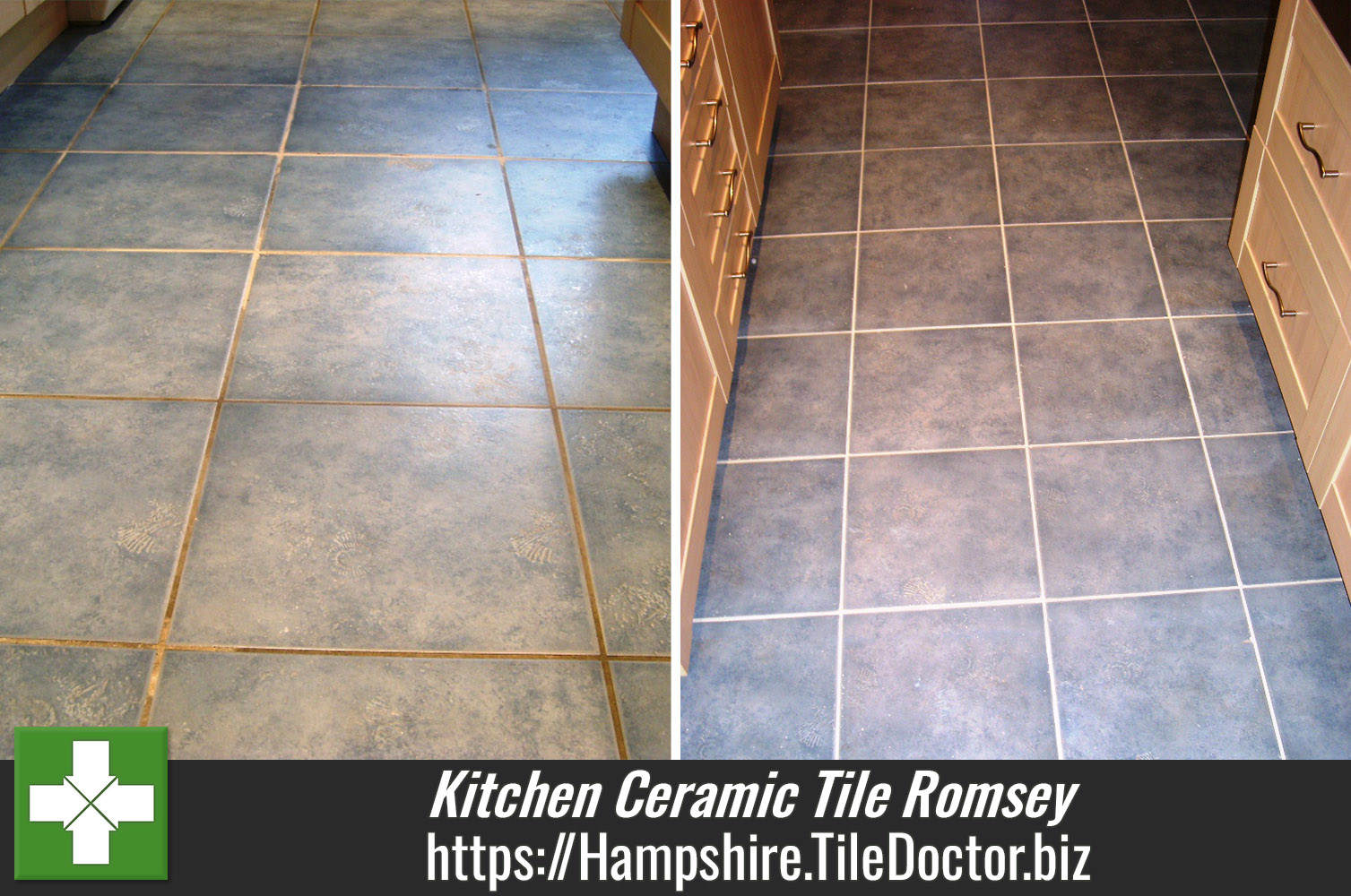 Kitchen Ceramic Tile and Grout Clean in Romsey