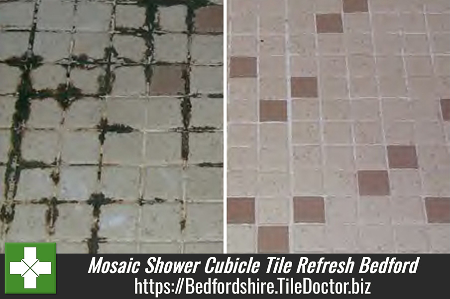 Mosaic Shower Cubicle Tile Refresh in Bedford