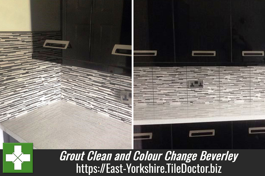 Grout Clean and Colour change for Kitchen wall tiles in Beverley