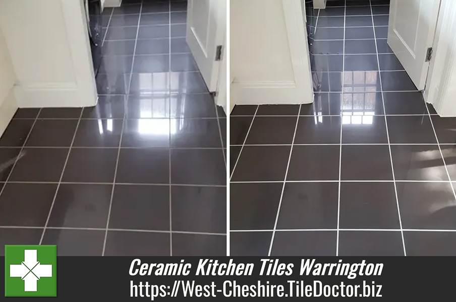Ceramic Kitchen Tiles Refresh and Grout Recolouring in Warrington