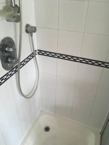 Ceramic Tiled Shower Cubicle After Cleaning Shepperton