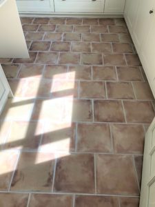 Patchy Grout After Recolouring in Worcester Kitchen