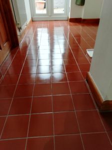 Quarry Tiled Hallway Floor After Renovation in Watton