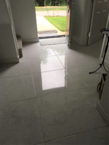 Porcelain Tiled Floor After Epoxy Grout Haze Removal Lawley Village