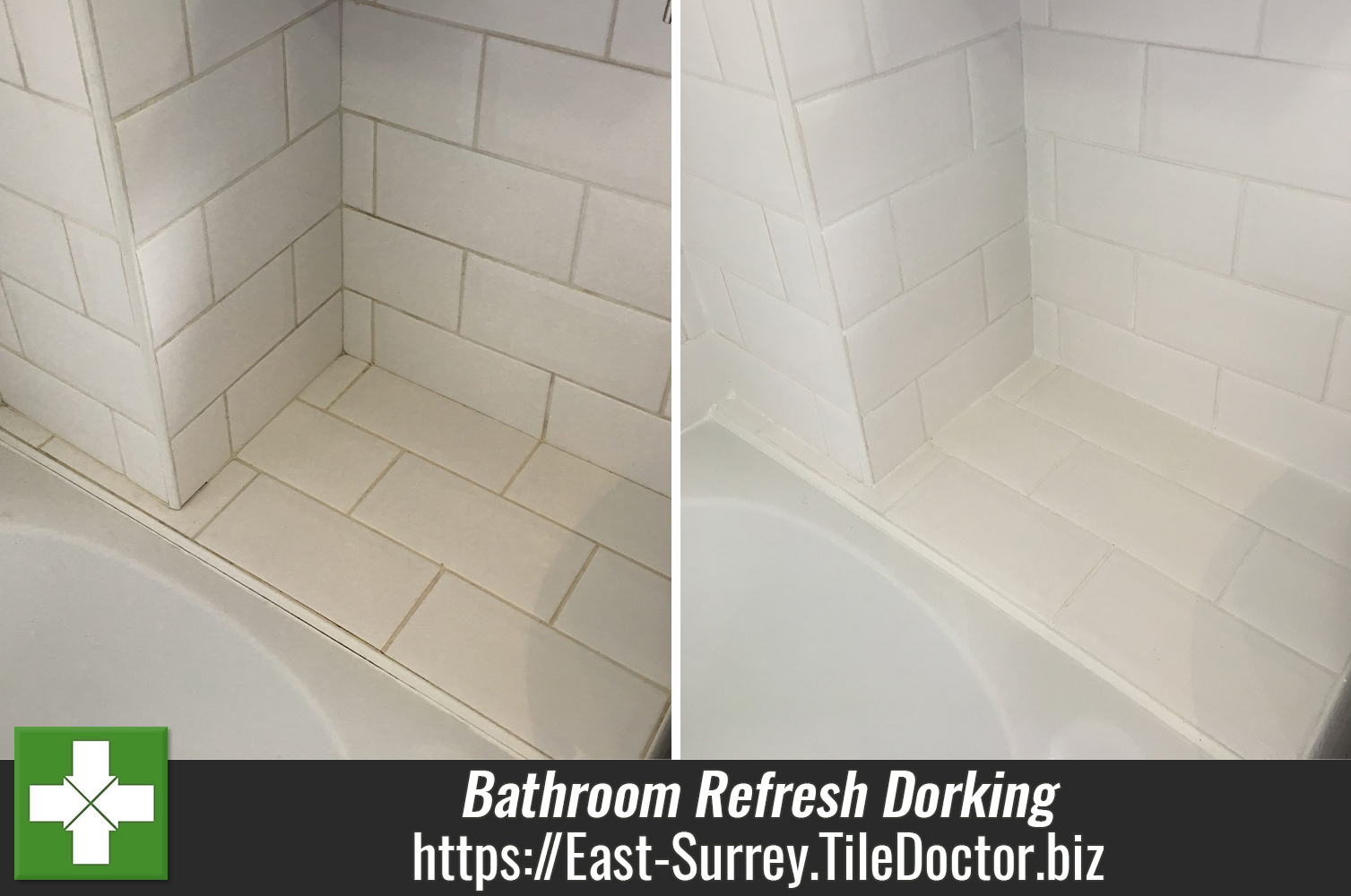 Ceramic Metro Bathroom Tiles Rejuvinated Dorking