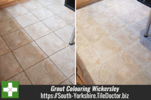 Ceramic Tiled Floor Grout Recoloured Wickersley Rotherham