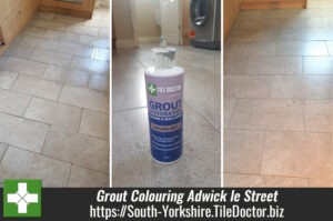 Colouring Cleaning Ceramic Tiled Kitchen Floor Grout in Adwick le Street