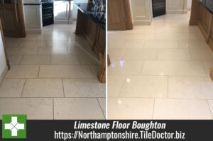 Limestone Kitchen Floor Cleaned Sealed Boughton Northamptonshire