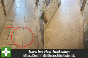 Travertine Tiled Floor Renovation Twickenham