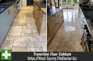 Travertine Kitchen Tile Renovation Cobham