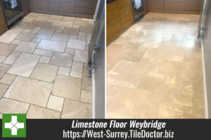 Limestone Kitchen Floor Cleaning and Polishing Weybridge