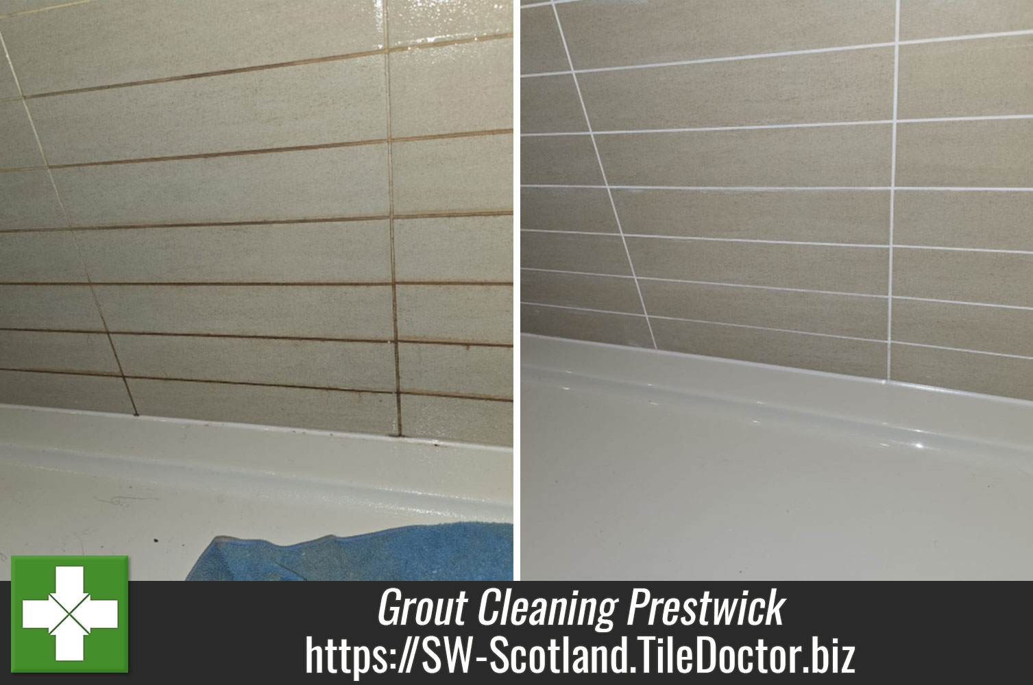 Ceramic Tiled Shower Grout Renovation Prestwick