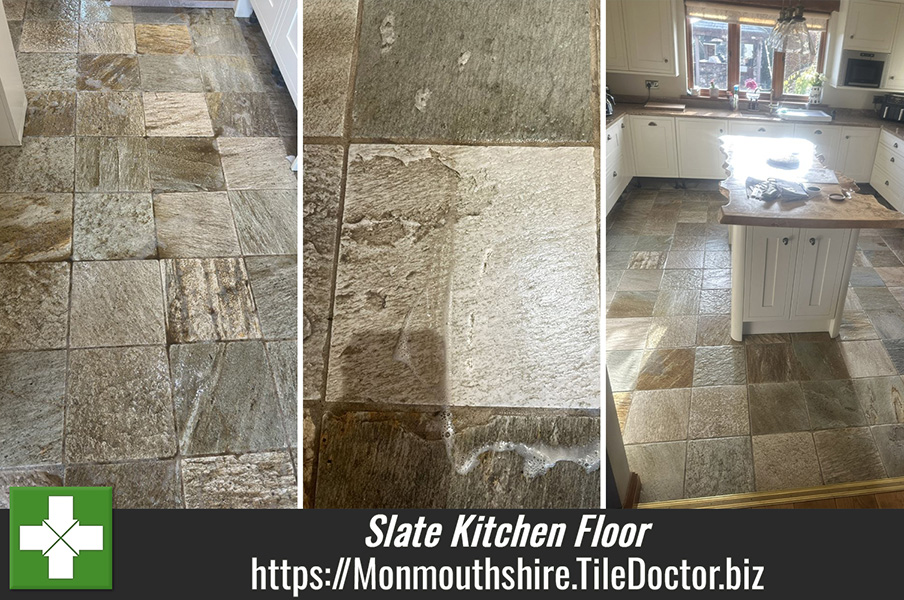 Riven Slate Kitchen Floor Renovation Monmouth